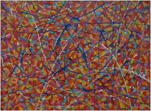 kompozicija no 9., 2012 god., kombinirana tehnika, 80x100 cm.